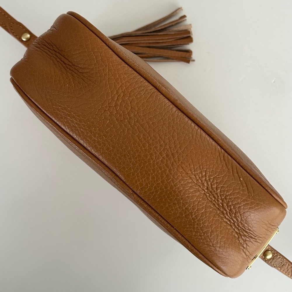 GiGi New York Madison Pebbled Leather Crossbody in Tan, NEW - Picture 12 of 15